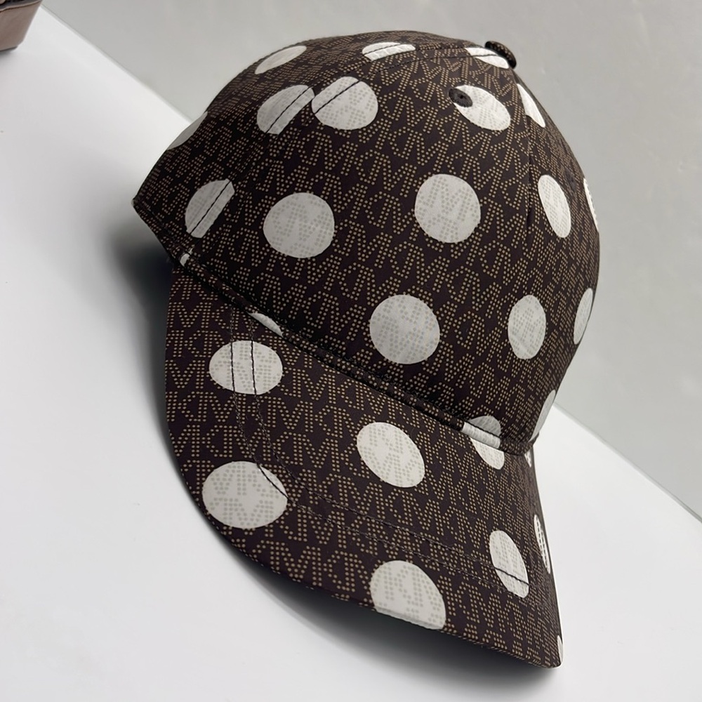 Michael Kors Women's Baseball Cap Hat Adjustable OS Chocolate BROWN DOTS
NWT - Picture 9 of 16